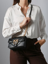 Cross Body Tas Love Bag Icon Pinko Zwart love bag icon 4550A2OS-vue-porte